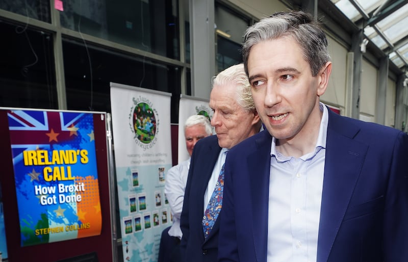 Fine Gael leader Simon Harris arrives at the party's ard fheis at the University of Galway at the weekend