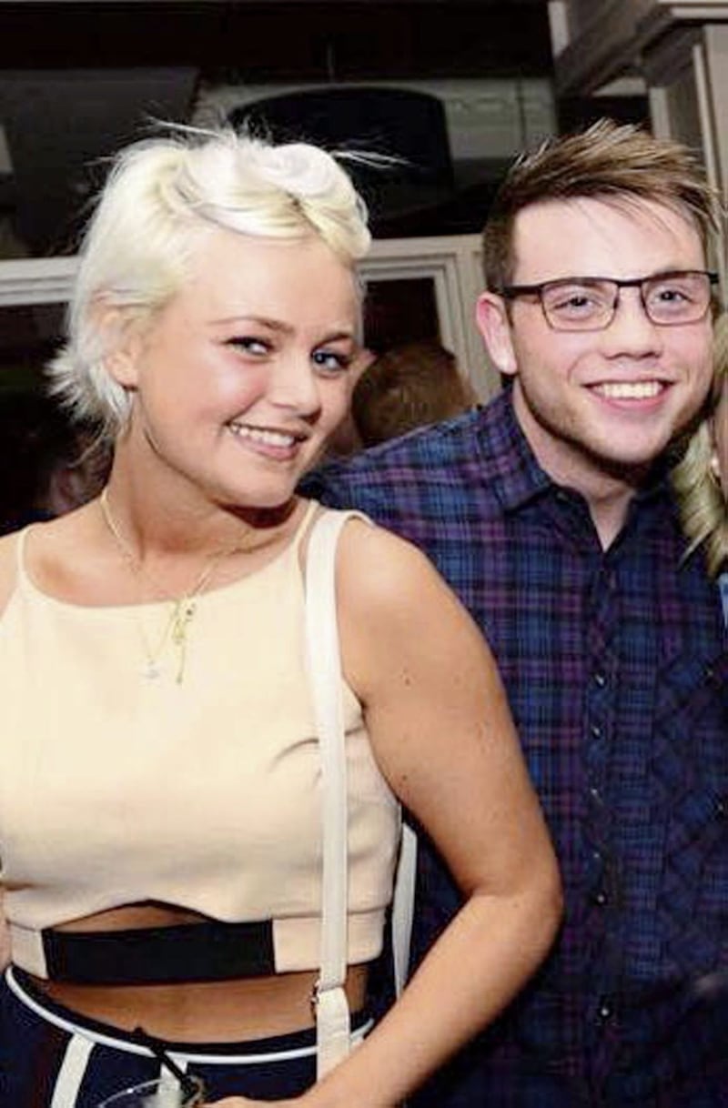 Eamonn Magee Jnr with his girlfriend Courtney Ward 