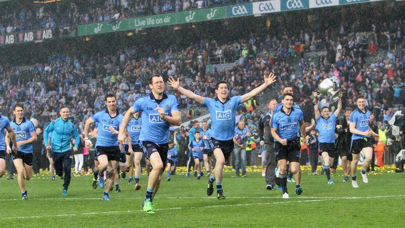 Dublin footballers celebrate a third All-Ireland SFC triumph in five seasons last September. Picture by Colm O&#39;Reilly 