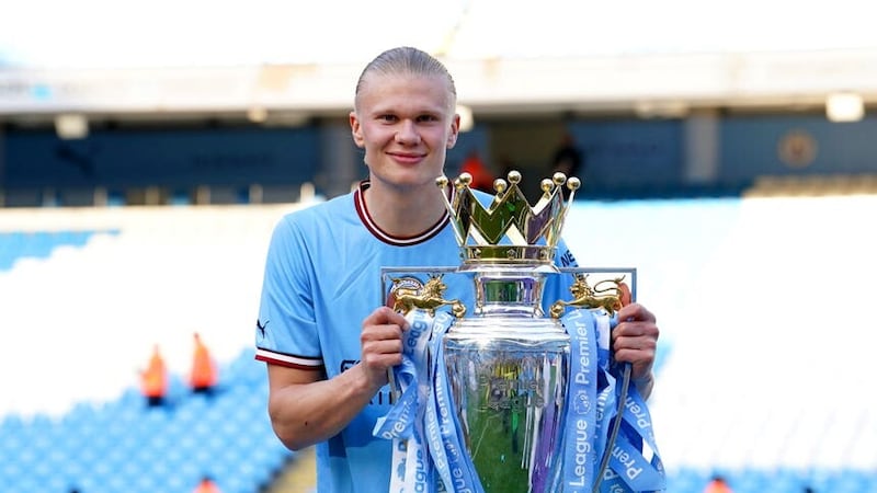 Manchester City won yet another Premier League title as Erling Haaland rewrote the record books (Martin Rickett/PA)
