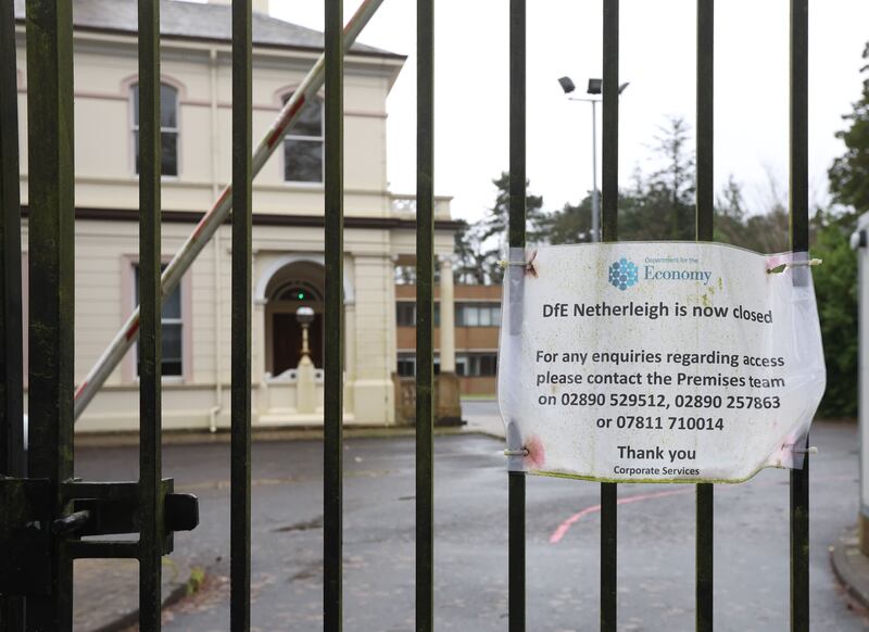 The Department for the Economy building Netherleigh House which is situated  near Stormont is up for sale.
PICTURE COLM LENAGHAN