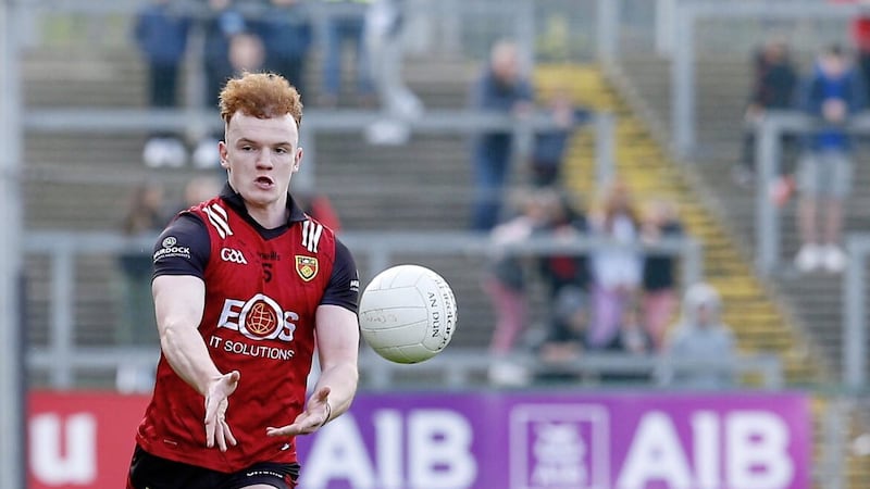 Down's Danny Magill in action during the 2023 Ulster Football Senior Championship Quarter Final between Down and Donegal at Pairc Esler Newry on 04-23-2023. Pic Philip Walsh