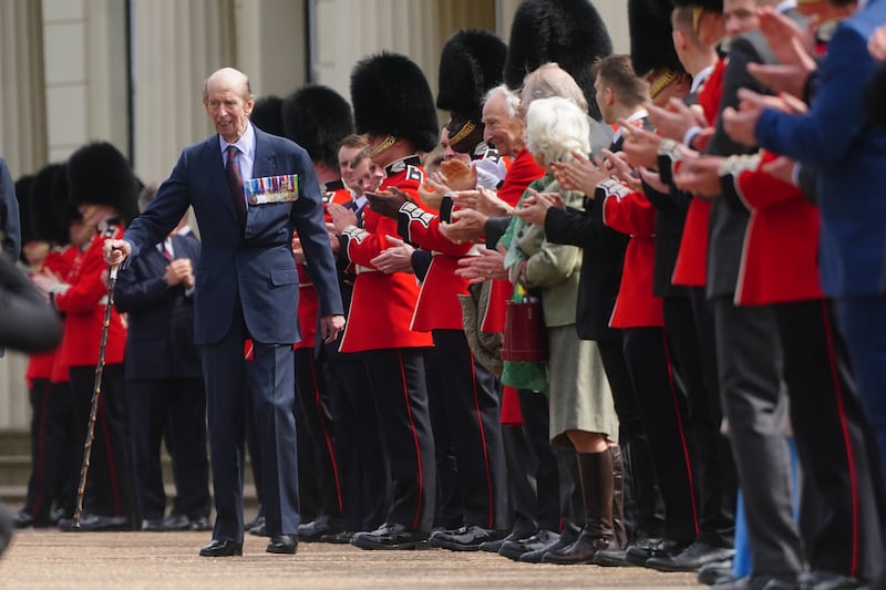 The 88-year-old royal was applauded as he left the Black Sunday parade