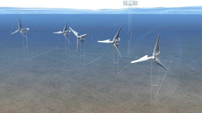 The Fair Head Tidal scheme would see a series of turbines installed in the seabed 