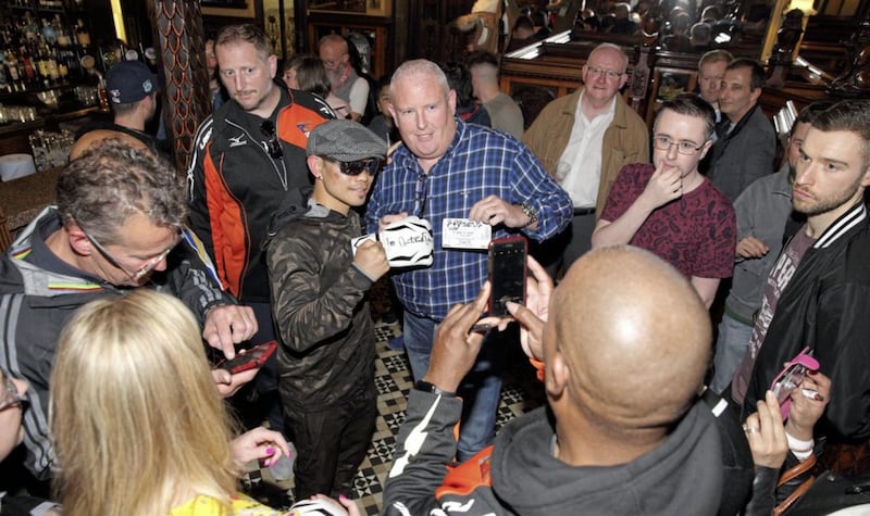 The &#39;Filipino Flash&#39; invited people to meet him at the Crown Bar for a &quot;proper goodbye&quot;. Picture by Cliff Donaldson 