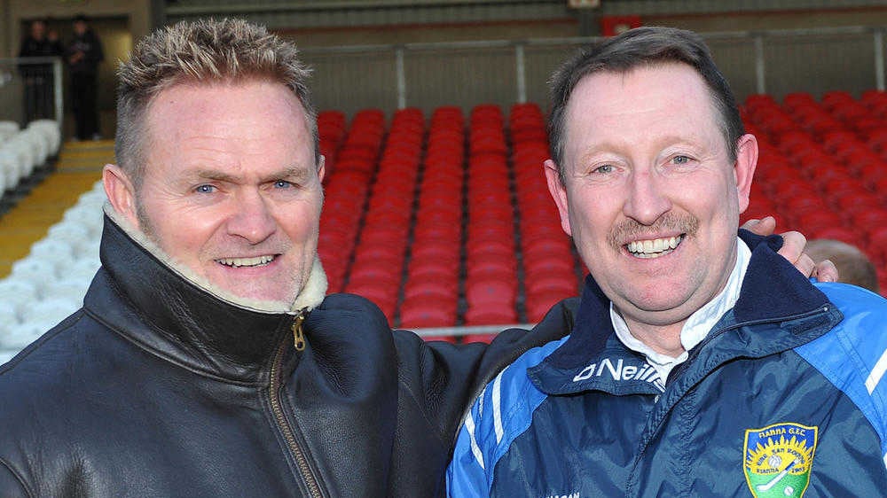 John Lynch (left) with former Tyrone colleague Damian O'Hagan