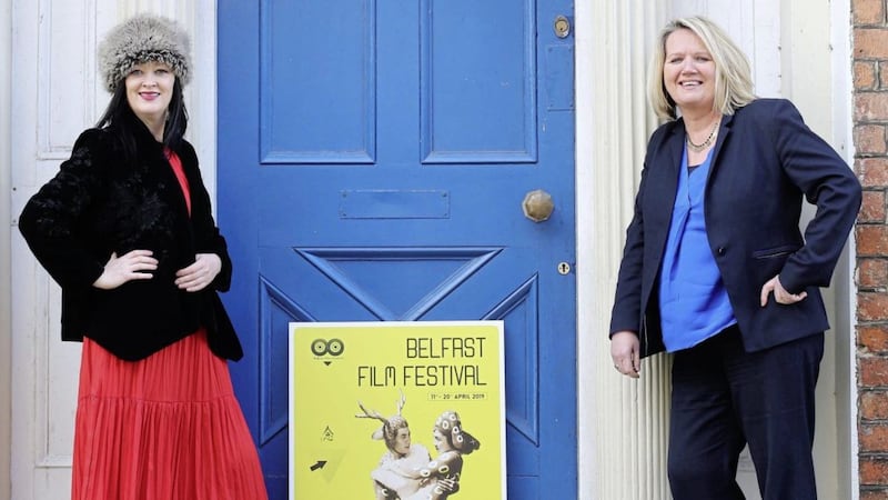 Actress Bronagh Gallagher with Belfast Film Festival director Michele Devlin 
