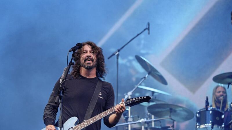 The Foo Fighters on stage at Boucher Playing Fields. Picture by Cliff Donaldson 