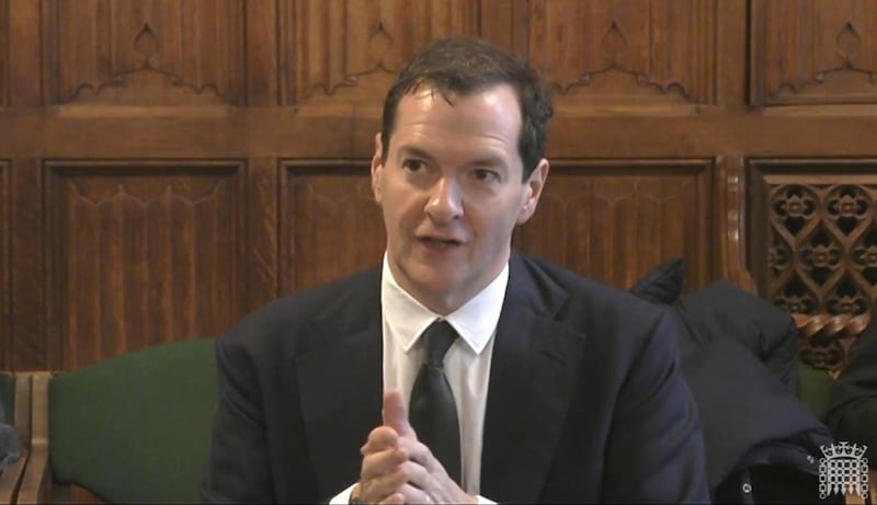 Chairman of the British Museum trustees George Osborne appearing before the Culture, Media and Sport Committee at the House of Commons 