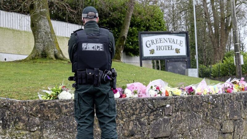 Police at the Greenvale Hotel, Cookstown. Picture by Mal McCann
