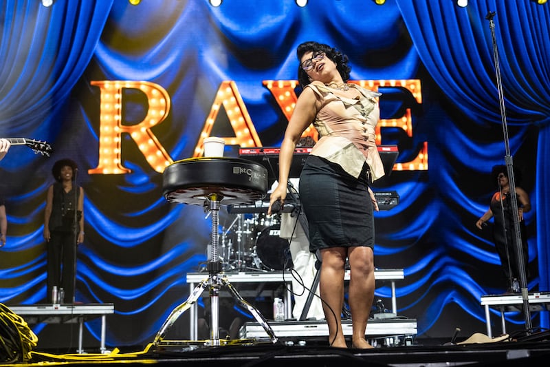 Raye performs at the Coachella festival (Amy Harris/Invision/AP)