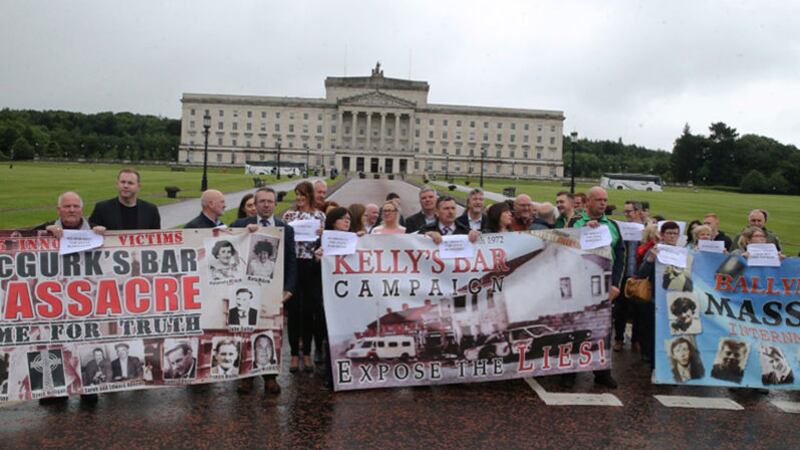 Bereaved relatives expressed concern that proposed mechanisms to deal with the legacy of the Troubles remain in the starting blocks due to the ongoing powersharing impasse at Stormont.&nbsp;Picture by Hugh Russell