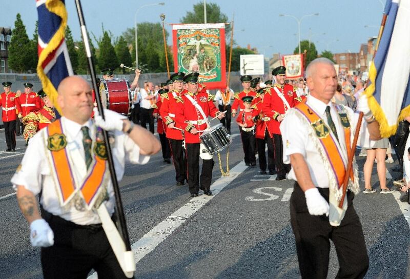 A 'mini-Twelfth' parade in Belfast.