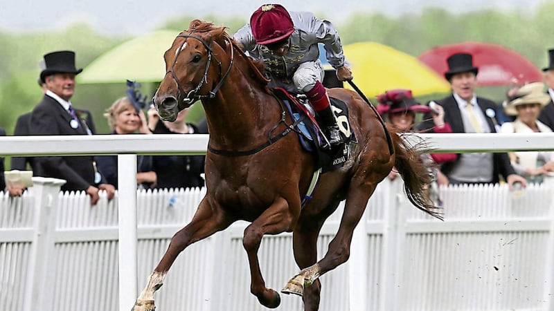 Galileo Gold, ridden by jockey Frankie Dettori, on his way to winning the St James's Palace Stakes during day one of Royal Ascot 2016, at Ascot