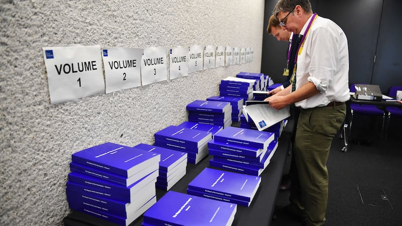 Journalists examine The Iraq Inquiry Report by Sir John Chilcot at the Queen Elizabeth II Centre in Westminster, London&nbsp;