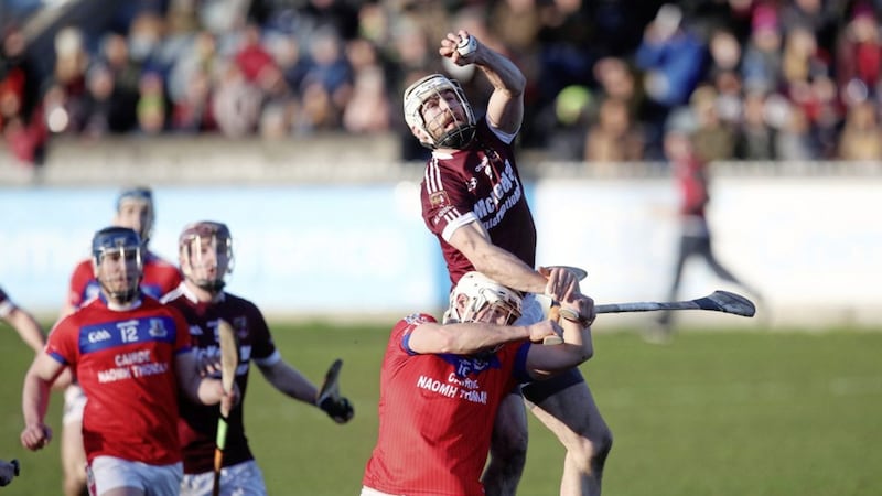 Neil McManus hit 1-6 as Antrim and Ulster champions Cushendall came within a whisker of beating St Thomas last weekend. Pic by John McIlwaine. 