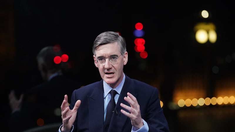 Sir Jacob Rees-Mogg was filmed being chased by protesters