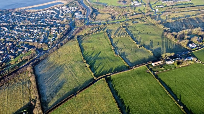 The 90-acre site at Ballyoan in Derry, which is the subject of a major residential development 