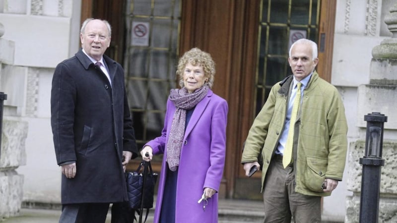 Former Brexit Party MEP Ben Habib (right) with TUV leader Jim Allister and Baroness Kate Hoey. Picture by Hugh Russell 