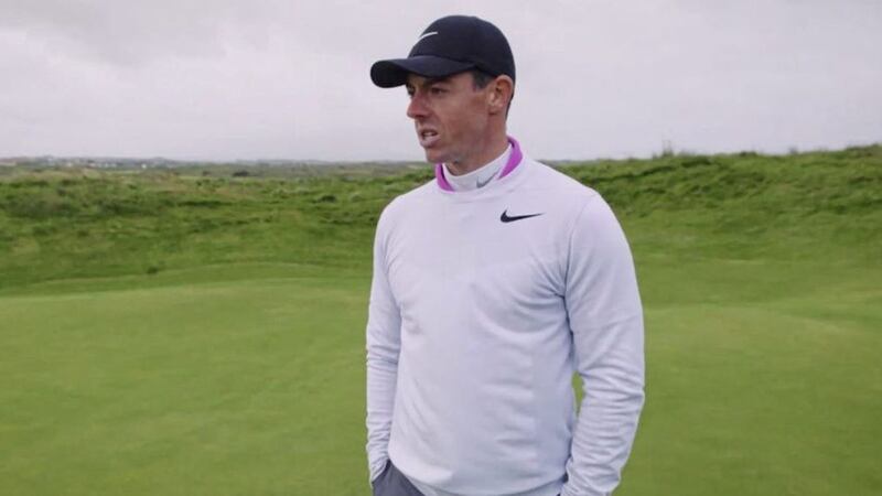 Rory McIlroy pictured in a video posted on The Open page on Facebook 