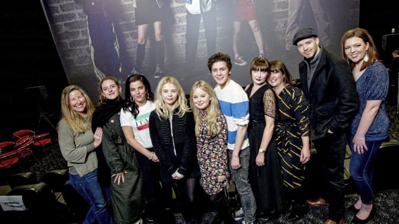 The cast and writers of Derry Girls attended a preview screening earlier this month. Picture by Stephen Latimer 