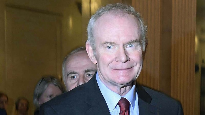 Sinn Fein's Martin McGuinness at Stormont on Monday morning before the latest Assembly election was called&nbsp;