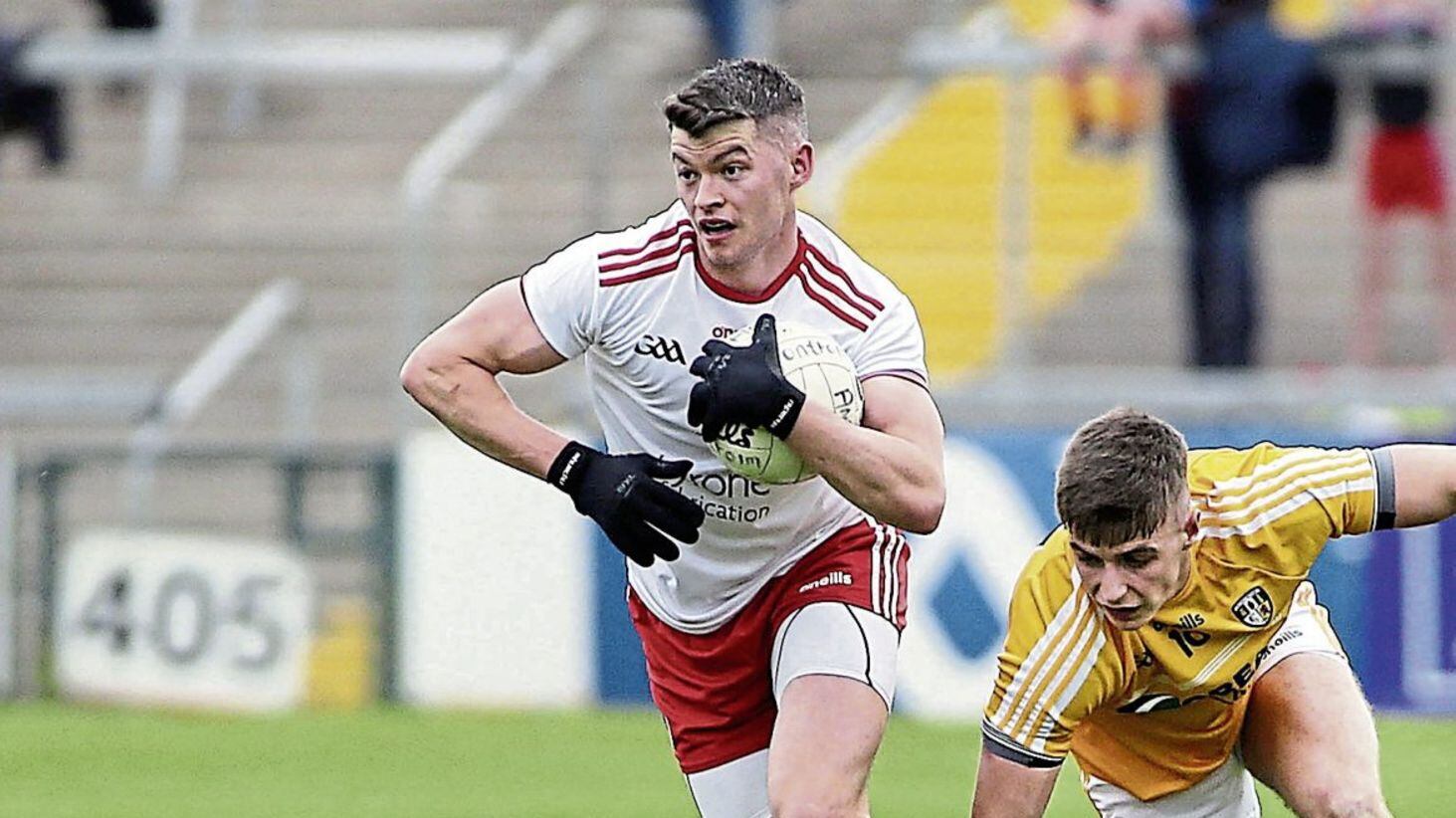 Richie Donnelly in action for Tyrone against Antrim last year. Picture by Seamus Loughran 