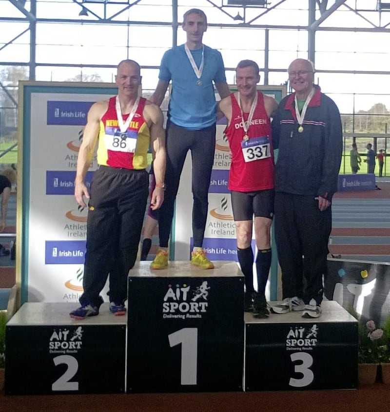 King won a 400m silver medal in his first Irish masters event on March 5