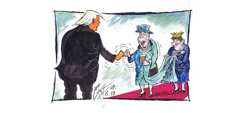 Ian Knox cartoon 4/6/19: As family Trump glories in schmoozing the blue bloods and tiaras, the president&rsquo;s tweets reveal where his real loyalties lie&nbsp;