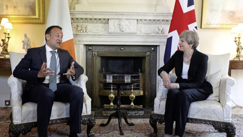 Prime Minister Theresa May meets new Taoiseach Leo Varadkar inside 10 Downing Street, London. Picture by Philip Toscano, Press Association 