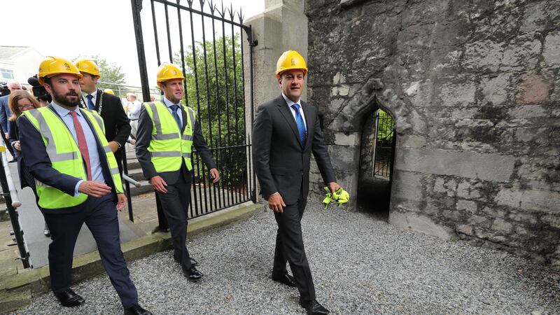Leo Varadkar was in Kilkenny today at the launch the development of the Brewhouse building on the Abbey Quarter site. Picture by Niall Carson/PA Wire&nbsp;