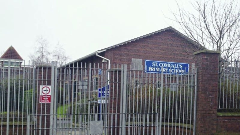 St Comgall&#39;s PS in Bangor, which has closed for two weeks 
