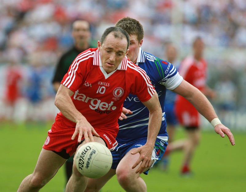 Brian Dooher in action against Monaghan during his playing days with Tyrone.