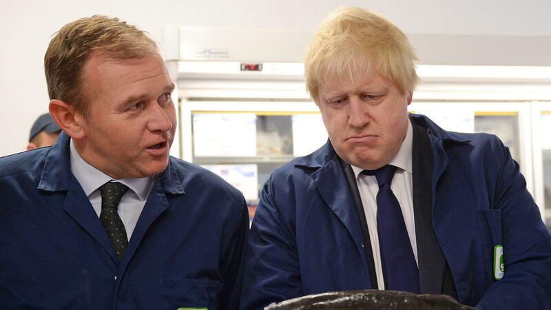 &nbsp;Environment Secretary George Eustice (left) alongside Boris Johnson