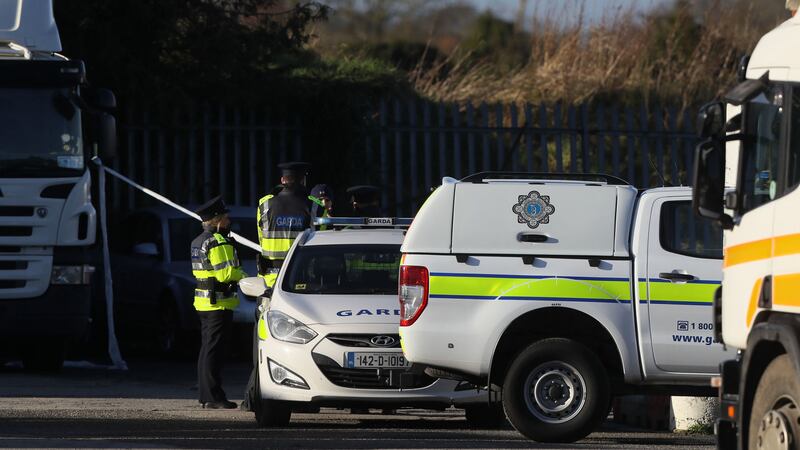 Garda&iacute; at the scene of a shooting in Killeek Lane in the St Margaret's area of Dublin. Picture by Brian Lawless/PA Wire&nbsp;