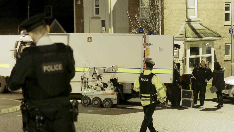 Police at the scene of a security alert in the Millreagh development, Dundonald. Picture by Kevin Scott 