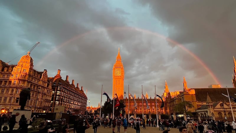 A rainbow also appeared above Windsor Castle on the evening that Her Majesty’s death was announced.