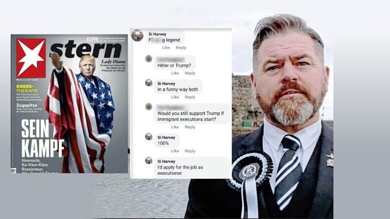 Mid and East Antrim council candidate Si Harvey made the comments in a conversation about Donald Trump on Facebook 