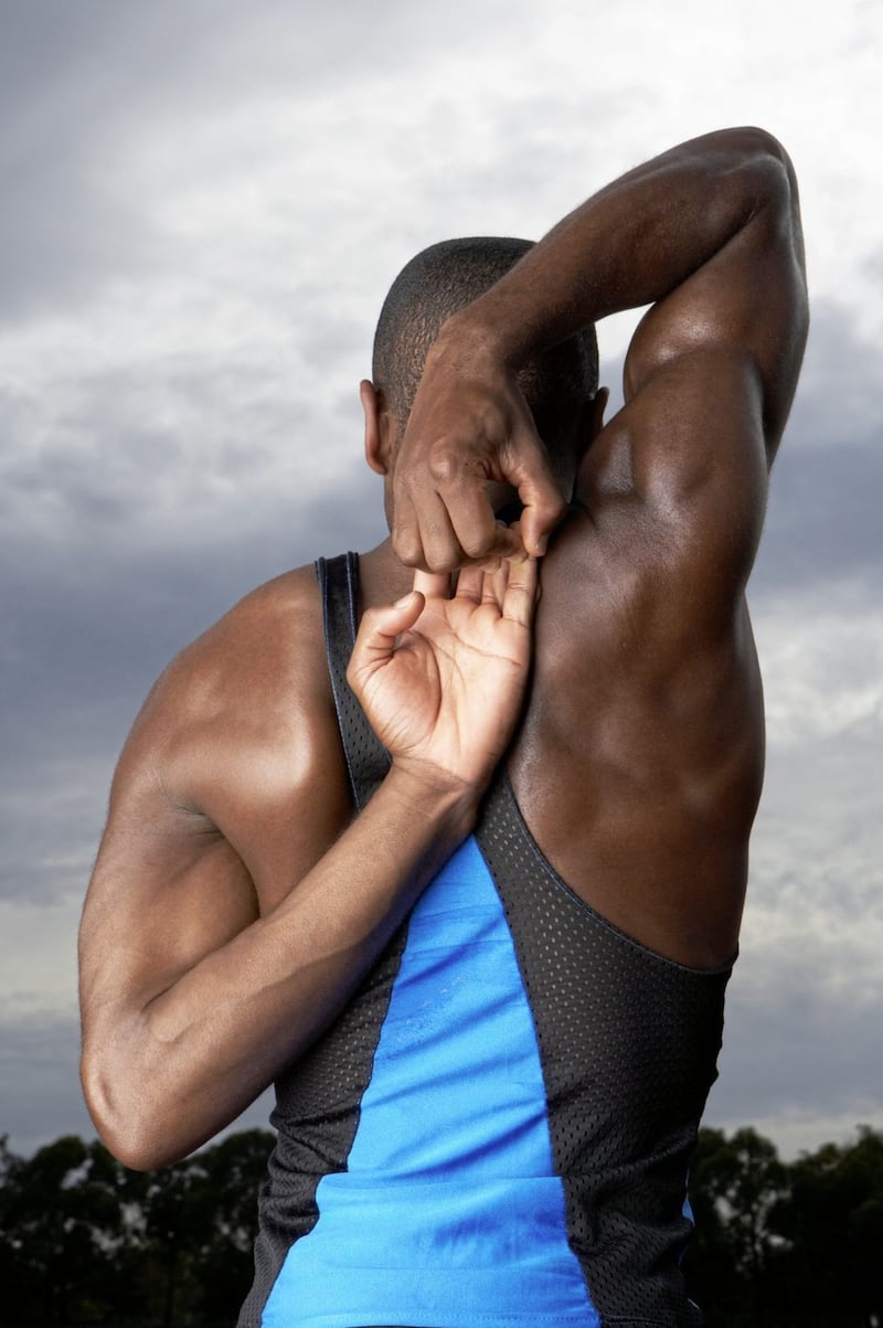 The &#39;back scratch&#39; is a great test of shoulder flexibility. 