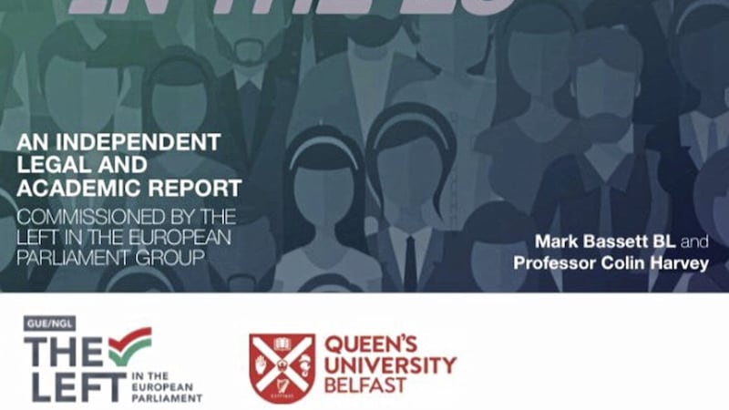 Queen&#39;s University Belfast have been criticised for including its logo on a report in favour of a united Ireland. 