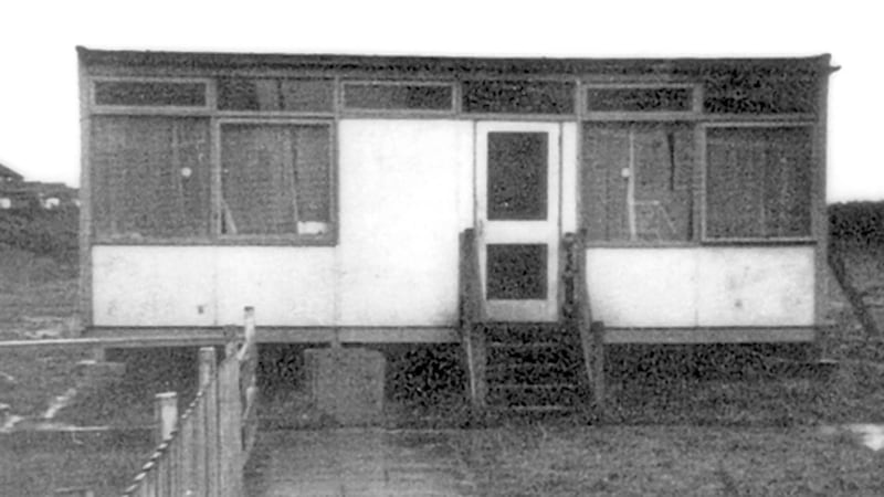 The Bunscoil Phobal Feirste on the Shaw&#39;s Road was a one-room portacabin 