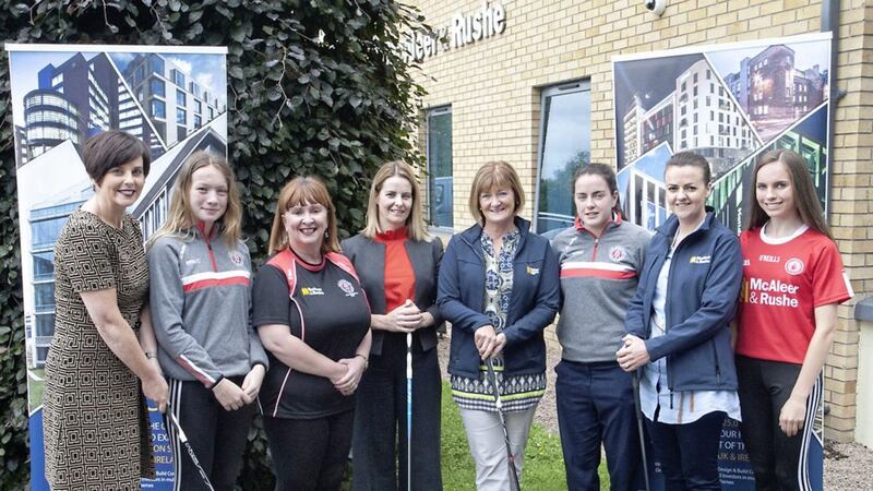 Tyrone Ladies: On the back of winning their third successive Ulster intermediate championship title at the weekend Tyrone ladies have launched their first major Golf classic with the support of main sponsors McAleer and Rushe. The major fundraiser is set to boost the coffers of all aspects of ladies football in the county and goes ahead at Omagh golf club on July 20. Tee times for the fourball are now available and entry for teams, priced at &pound;160, is also being accepted. Pictured at the launch are Tyrone youth players Maeve McCrystal and Ellis Keenan, senior player Grainne Rafferty, county chairperson Donna McCrory, and representing McAleer and Rushe are Bridget O&#39;Donnell, Margaret Conway, Avril Marshall and Julie Sweeney. 