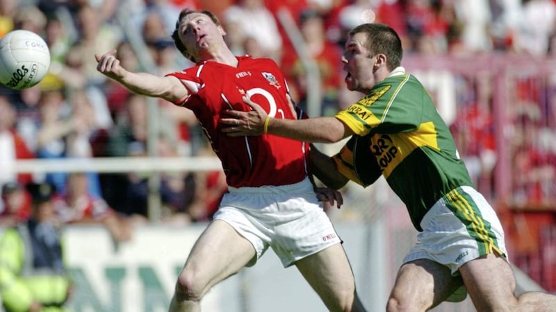 Tom O&#39;Sullivan (right) hit the neat early on for Kerry at P&aacute;irc U&iacute; Chaoimh Picture by Eddie O&#39;Hare 