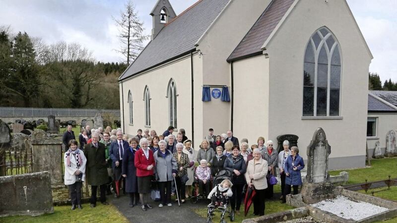 The unveiling of a blue plaque honouring Dorothea Florence Macausland at St Paul&#39;s Church in Garvagh. Picture by Margaret McLaughlin 