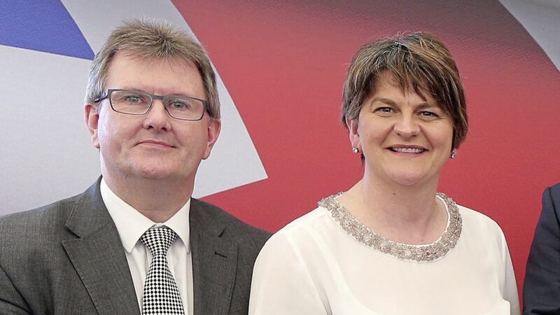 The DUP&#39;s Jeffrey Donaldson and Arlene Foster 
