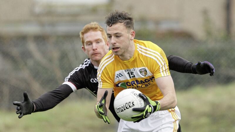Antrim footballers have hit out over a lack of support for forward Matthew Fitzpatrick during the process that led to a one-match ban that is threatening his participation against Donegal in the Ulster Championship. Picture by Cliff Donaldson 