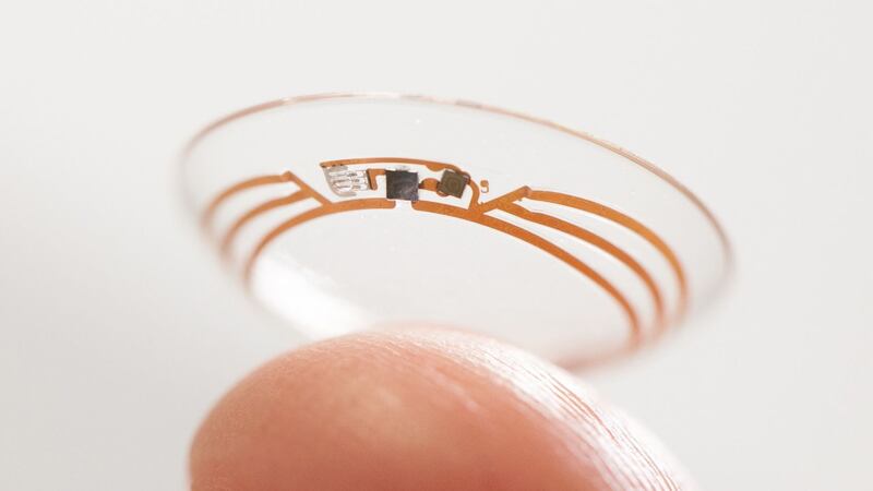 The glucose-sensing lenses were being developed to help people with diabetes manage the disease.