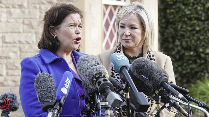 Sinn F&eacute;in&#39;s Mary Lou McDonald and Michelle O&#39;Neill have called for the Executive to be formed as soon as possible following the UK and EU&#39;s new deal over the NI Protocol. Picture by Hugh Russell 