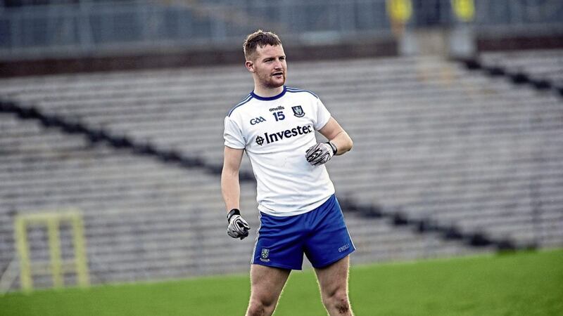 Barry McGinn top scored for Monaghan with 1-7 in their Dr McKenna Cup draw with St Mary&rsquo;s at Clones yesterday Picture by Seamus Loughran 