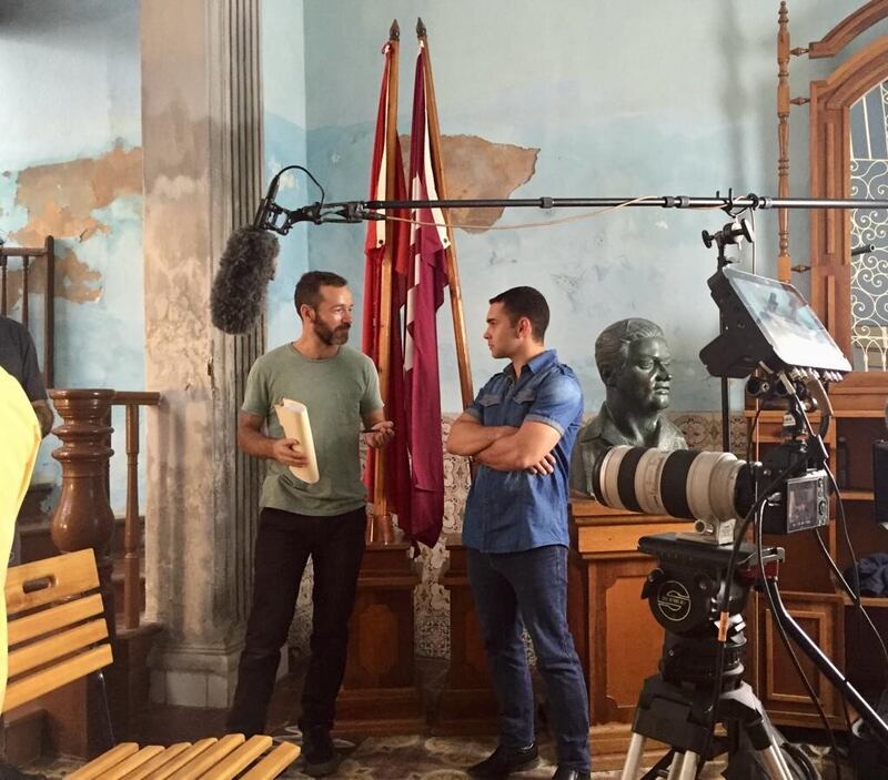 The cinematographer with Elián Gonzalez, who as a boy was at centre of major diplomatic row between Cuba and the US. Courtesy of Fine Point Films 